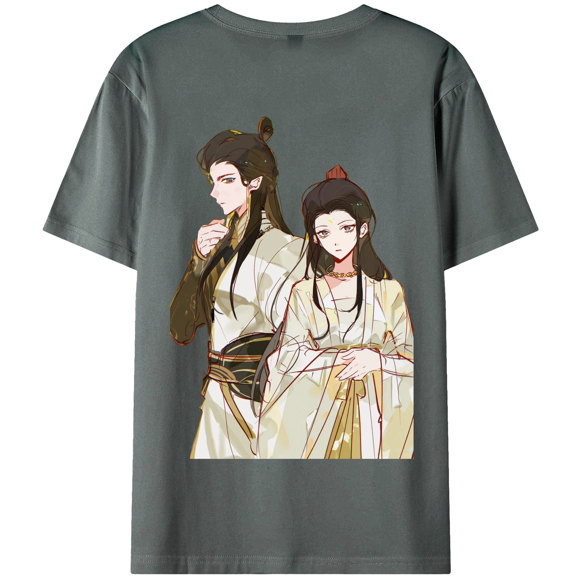 （画像用） Ne Zha 2 ナタ 魔童の大暴れ 綿100％半袖Tシャツ（背面プリント）